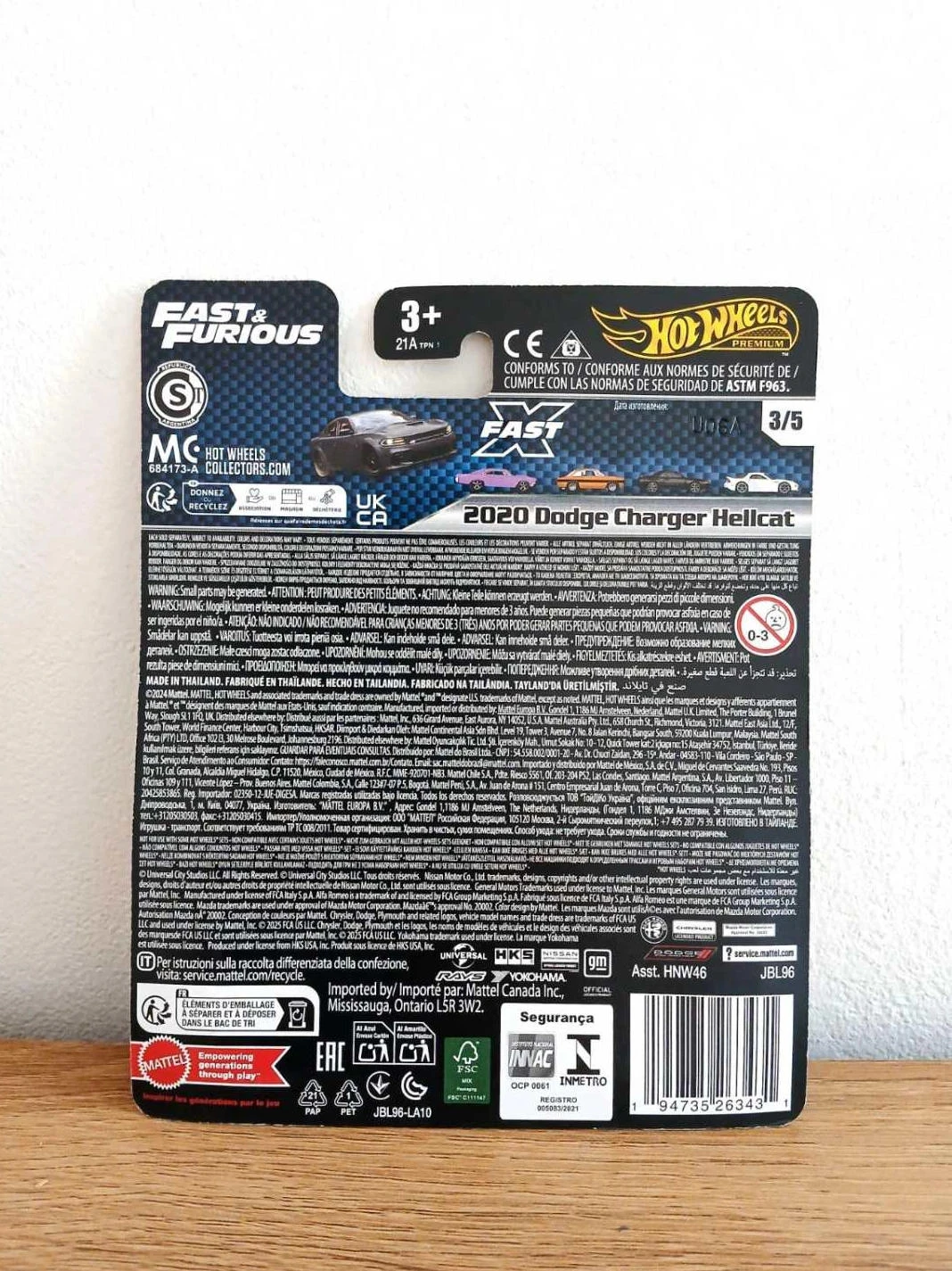 Carregador Doge Hot Wheels Premium Velozes e Furiosos 2021 Hellcat 1:64 – photo 2